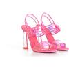 Christian Louboutin Sandali CHRISTIAN LOUBOUTIN 1095 $ Loubi Duniss 100 mm - TPU/pelle, rosa fluo