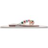 CHRISTIAN LOUBOUTIN 895$ SMARTA Sandali bassi in pelle bianca - Smarties mult...