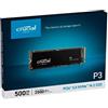 Crucial SSD 500GB CRUCIAL INT. M2 2280 P3 NVME CT500P3SSD8 0649528918758