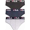 FILA 3 slip boxer da uomo ragazzo FILA FU5232/3 Cotone elasticizzato blu grigio nero