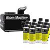 ERRECOM Kit per la Purificazione di Ambienti, Abitacoli e Impianti A/C Automobili:1 Atom Machine, Nebulizzatore a Ultrasuoni e 12 flaconi di Liquido Purificante Atom Ultra al Limone da 120 ml