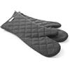 HENDI Muffole da Forno, 1 Paio, Resistenti al Calore fino a 250°C, Guanti di Protezione Termica per Forno, Griglia o Cucina, Lunghezza 38cm, Cotone, Nero