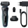 Braun Rasoio Elettrico Ricaricabile Braun Series 5 51-M1200S Wet&Dry per Barba Uomo