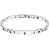 Maserati Bracciale Maserati Sapphire JM224AXO02 Bracelet Zaffiro Blu Acciaio Piastra Uomo