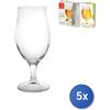 Bormioli Rocco 5x Confezioni Bormioli Rocco di 3 calici da birra modello executive in vetro con