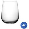 Bormioli rocco 4x Confezioni 6 Bicchieri In Vetro Premium Acqua Frizzante 42 Cl Trasparente