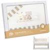 Interbaby Set Di 3 Lenzuola In Cotone Per Culla - Modello: Love In Beige - 700 g