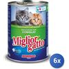 Morando 6x Miglior Gatto Barattolo 405 Grammi Bocconcini Coniglio