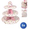Habi 6x Alzate Cartone 3 Piani Decoro Fiori Habi