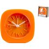 H&h Sveglia Quadrata In Gomma, ø 8 Cm, Arancio H&H