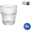 Bormioli rocco 6x Bicchieri In Vetro Trasparente Barshine Per Rocks, 30,5Cl