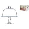 Pasabahce Alzata Petit Patisserie Con Cupola Cm 26, Vetro Trasparentre