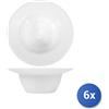 Bormioli rocco 6x Coppette In Vetro Opale Ronda Bianca Gourmet Cm15