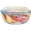 Pyrex Casseruola Cuocipane Vetro Trasparente Lt 2,2 E Coperchio Lt 0,8