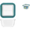 Bormioli Rocco Frigoverre Future In Vetro Trasparente Con Tappo, Quadrata Cm 14