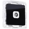 VoltShine Adattatore TV a 1 via, compatibile con prese tedesche e francesi, colore nero, consente il collegamento di dispositivi audiovisivi.