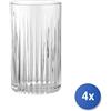 Pasabanche 4x Bicchieri In Vetro Trasparente, Elysia, Per Long Drink, 44,5Cl
