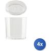 Cosmoplast 4x Bicchieri Pc Oval Ellisse 80Ml Art. 1006