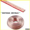 Cavo Elettrico Piattina Trasparente 2X0,75mm Bipolare alimentazione matassa 100m