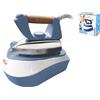 Melchioni PRATICA Ferro da stiro con caldaia 800 W 0,5 L Blu, Bianco
