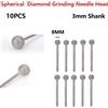 Professionale Grado 10PC Diamante Sferica Fresa Set Punte Trapano for Scolpire