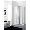 Ferbox Box doccia semicircolare rotondo ACRILICO Plexiglas H 185 cm 80x80 cm scorrevole
