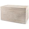 H&H Baule in rattan sbiancato con coperchio cm 78x42x42h