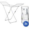 Home 3x Stendibiancheria Arianna In Acciaio Inox Mt 18 Aperto Cm 178 Home