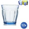 Duralex 12x Confezioni 4 Bicchieri In Vetro Picardie Marine cl 31 Azzurro Duralex
