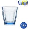 Duralex 12x Confezioni 4 Bicchieri In Vetro Picardie Marine cl 22 Azzurro Duralex