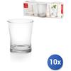Bormioli rocco 10x Confezioni 3 Bicchieri In Vetro Aura Acqua cl 33 Trasparente Bormioli Rocco