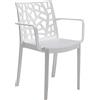 BICA Sedia per Esterni Impilabile Polipropilene 58x55x82 cm Taupe Matrix BICA