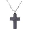 Stroili Collana Uomo STROILI 1669740 Acciaio Inossidabile Croce Nero