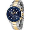 Maserati Orologio Maserati Competizione Cronografo uomo R8873600006 Acciaio Dorato Blu