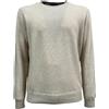 FERRANTE maglia taglio felpa beige G30121 100% lana merinos extrafine MADE ITALY