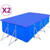 vidaXL Coperture per Piscina 2 pz PE Rettangolari 90 g/mq 540x270 cm