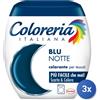 Coloreria italiana 3x Coloreria Colorante Tessuti Blu Notte
