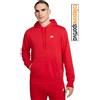 Nike FELPA CON CAPPUCCIO NIKE CLUB FRENCH TERRY FN3866-657 - col. rosso