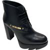 LIU JO SCARPE TRONCHETTO DONNA LOVE MOSCHINO JA1007BG06JA0000 110 PELLE NERO ORIGINALE