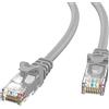 aglow.it Cavo di rete Ethernet Cat 5E Rj45 15mt prolunga LAN DSL PVC CCA AWG 26/7 Grigio