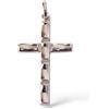 Pendente ciondolo croce realizza in oro bianco 18 kt 750
