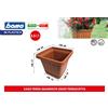 bama Vaso Fioriera Quadrato con Riserva Colore Terracotta 20 x 20 x 16,5 cm