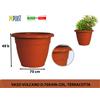 Duplast Vaso Vulcano Rotondo Plastica Terracotta cm.70x49h