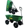 VIGOR BLINKY CARRELLO ARGO GIARDINO CARRETTO PORTATUTTO c/ TIMONE SNODATO 4 RUOTE RIBALTABILE