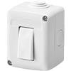 GEWISS - GW27803DY Contenitore Completo Apparecchi System Protetto, con Deviatore Unipolare 16 Ax, IP40, Grigio Ral 7035