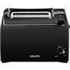 Krups KH1518 Tostapane Aroma, 2 fette, 700 W, roll top, nero/bordeaux