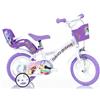 Dino Bikes Bicicletta per Bambina 12 Pollici 3 4 5 Anni Unicorn Accademy
