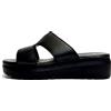 CINZIA SOFT SCARPE DONNA CIABATTE COMFORT CON ZEPPA MEDIA IAF393226 NERO PELLE
