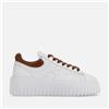 HOGAN Donna Sneaker H STRIPES BIANCO/CUOIO SCONTO 40%