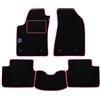 PROPOSTEONLINE Set Tappetini realizzato per RENAULT MEGANE SCENIC X-MOD anno dal 2009 al 2016 in Moquette lavabile Colore NERO con Logo +bordi